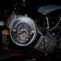 Chronograph Watch - AVI-8 Stealth Black Hawker Harrier II Chronograph Watch AV-4070-03