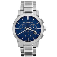 Burberry BU9363 Men s Blue Dial Silver Chronograph Watch from WatchPilot