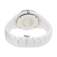 Chronograph Watch - Emporio Armani AR1456 Ladies White Crystal Watch