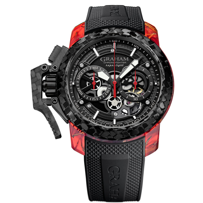 Chronograph Watch - Graham Black Chronofighter Superlight Skeleton Watch 2CCCK.B41A