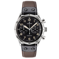 Chronograph Watch - Junghans Meister Pilot Men's Brown Watch 27/3591.00