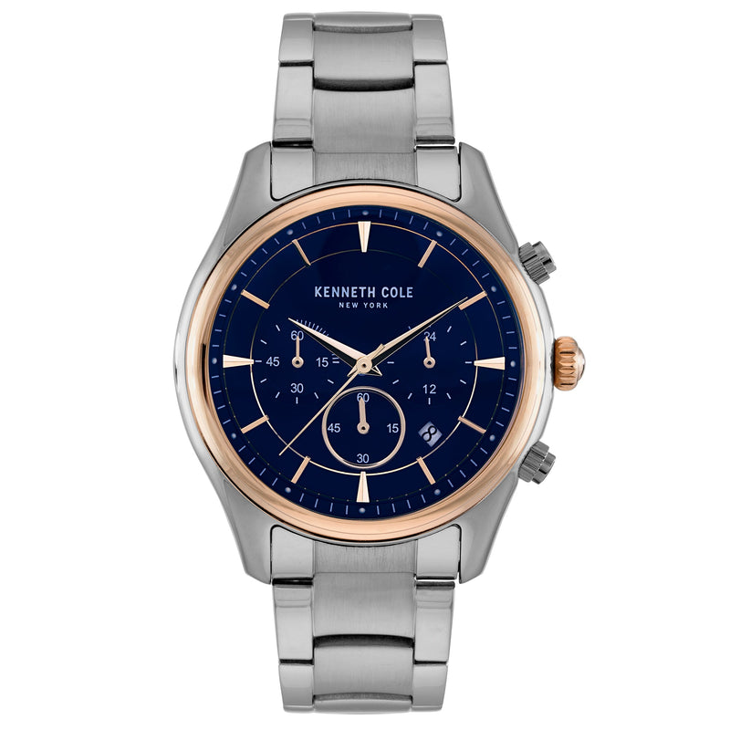 Chronograph Watch - Kenneth Cole Men's Blue Watch KC50946002