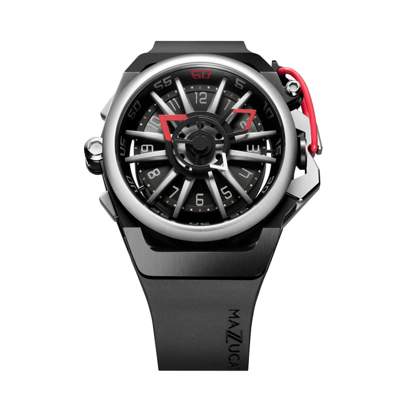 Chronograph Watch - Mazzucato Black Rim Sport Chronograph Watch RIM 01-BK186