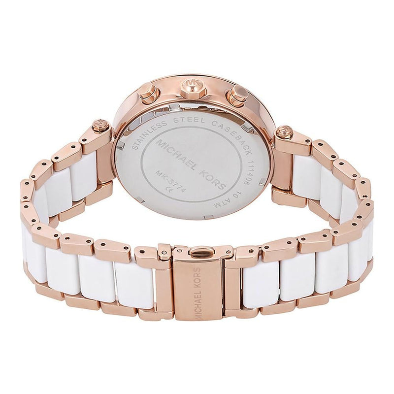 White and rose gold michael kors watch sale