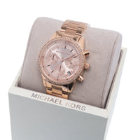 Chronograph Watch - Michael Kors MK6357 Ladies RITZ Rose Gold Watch