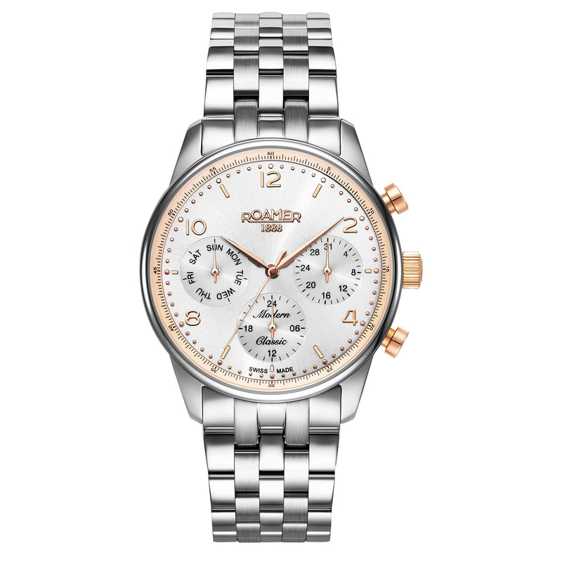 Chronograph Watch - Roamer 509902 49 24 20 Modern Classic Men's Silver Watch