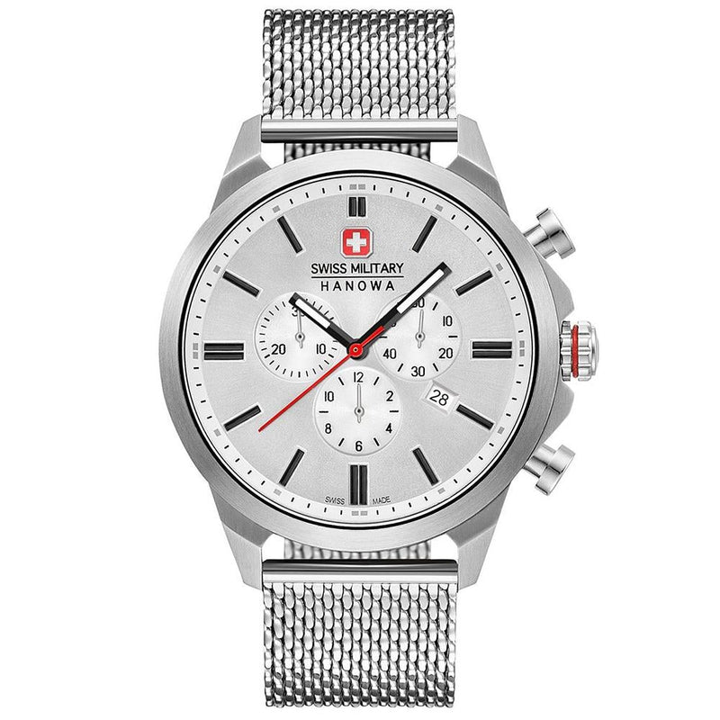 Chronograph Watch - Swiss Military Hanowa Silver Watch 06-3332.04.001