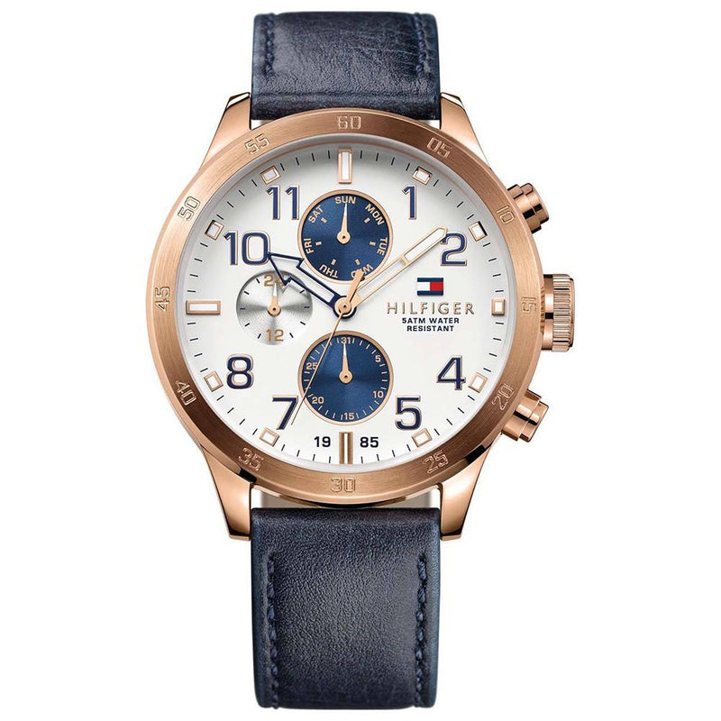 Chronograph Watch - Tommy Hilfiger 1791139 Men's Trent Blue Chronograph Watch