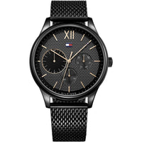 Chronograph Watch - Tommy Hilfiger 1791420 Men's Damon Black Watch