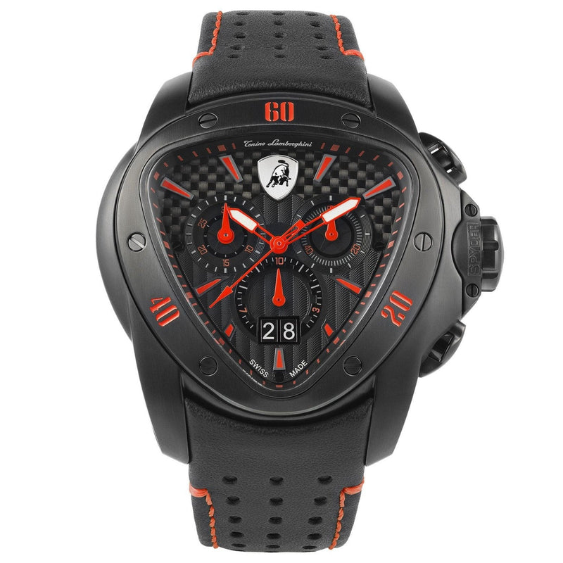 Chronograph Watch - Tonino Lamborghini T9SA Men's Black Spyder Chronograph Watch