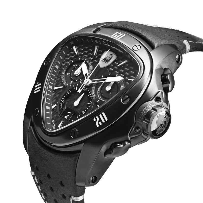 Chronograph Watch - Tonino Lamborghini T9SD Men's Black Spyder Chronograph Watch