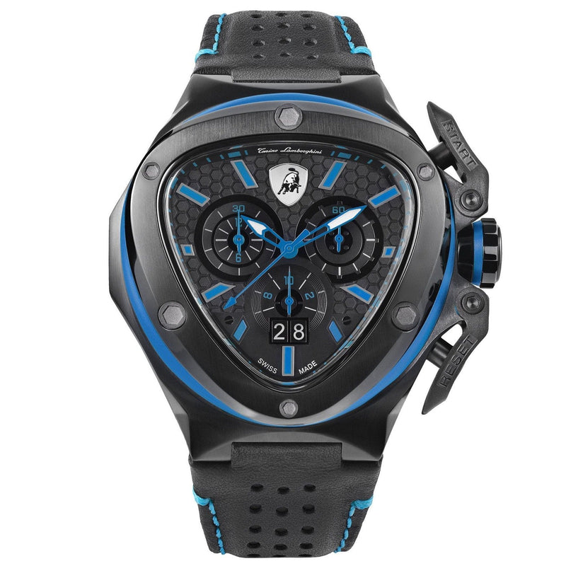 Chronograph Watch - Tonino Lamborghini T9XC Men's Black Spyder X Chronograph Watch