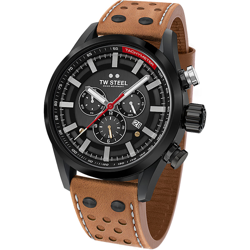 Chronograph Watch - TW Steel Men's Brown Swiss Volante Watch SVS209