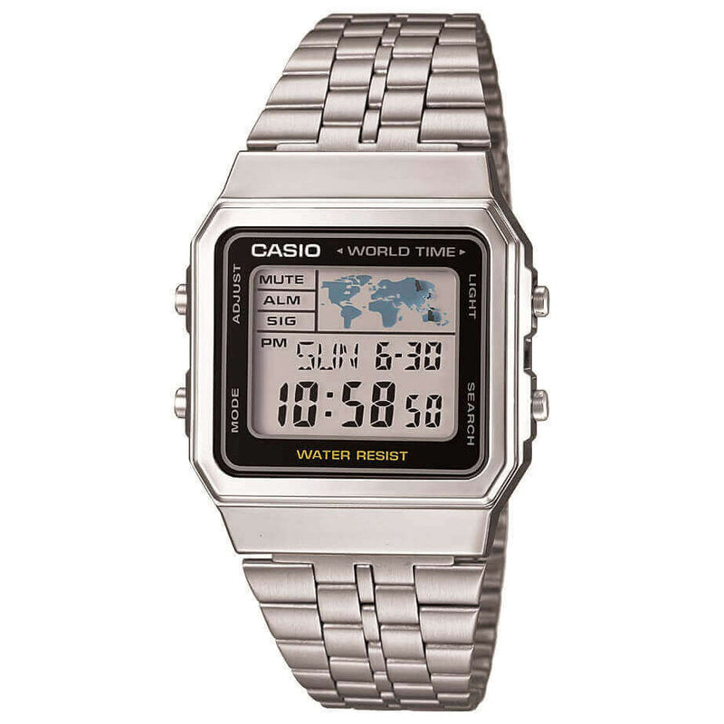 Digital Watch - Casio Collection Unisex Silver Watch A500WEA-1EF