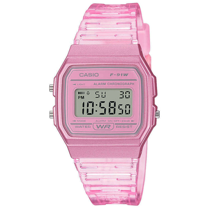 Digital Watch - Casio F-91 Classic Unisex Pink Watch F-91WS-4EF