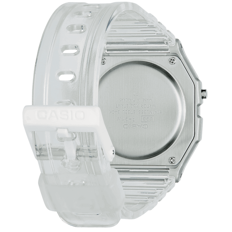 Digital Watch - Casio F-91 Classic Unisex Transparent Watch F-91WS-7EF