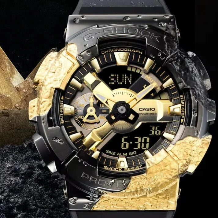 Digital Watch - Casio G-Shock 40th Anniversary Adventurer's Stone Men's Gold Watch GM-114GEM-1A9ER