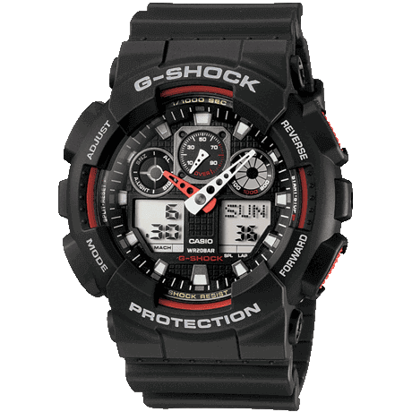 Digital Watch - Casio G-Shock Men's Black Watch GA-100-1A4ER