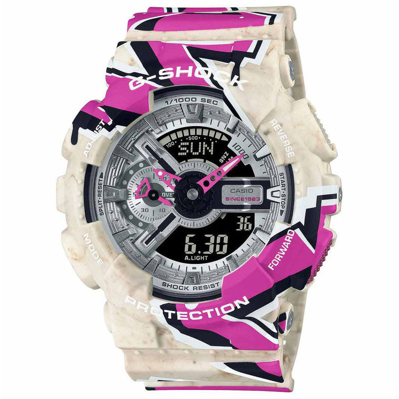 Digital Watch - Casio G-Shock Street Spirit Series Men's Pink And Cream Watch GA-110SS-1AER