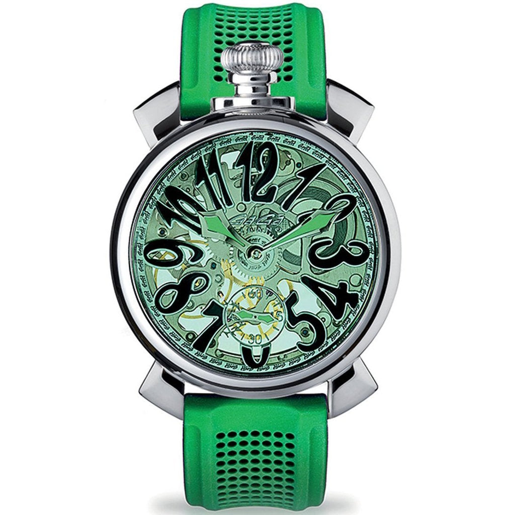 Gaga Milano Men's Green Skeleton Mechanical Watch 5310GRE from