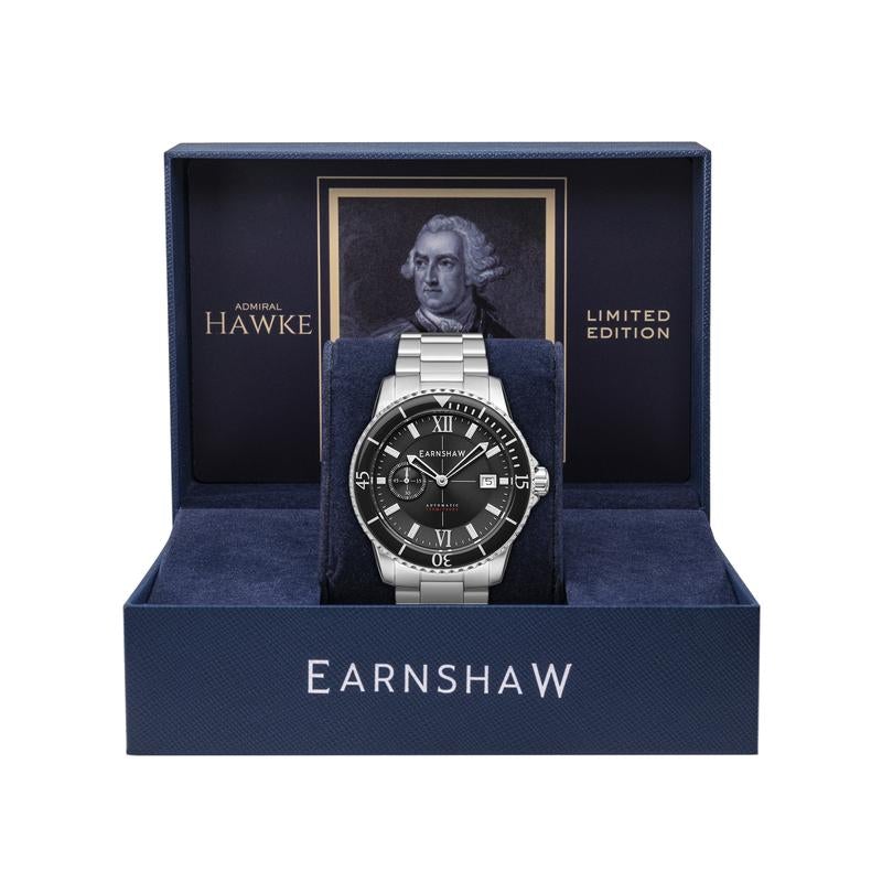 Mechanical Watch - Thomas Earnshaw Men's Coal Black Hawke Watch ES-8133-11