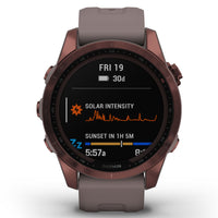 Smart Watch - Garmin Fenix® 7S Sapphire Solar Edition Dark Bronze Titanium Smartwatch 010-02539-29