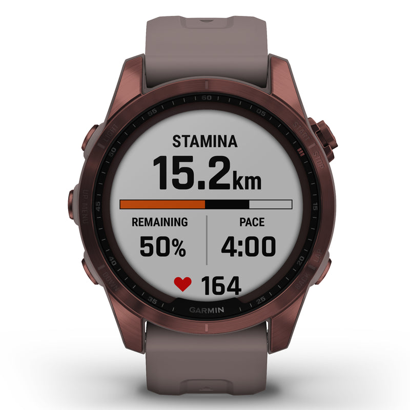 Smart Watch - Garmin Fenix® 7S Sapphire Solar Edition Dark Bronze Titanium Smartwatch 010-02539-29