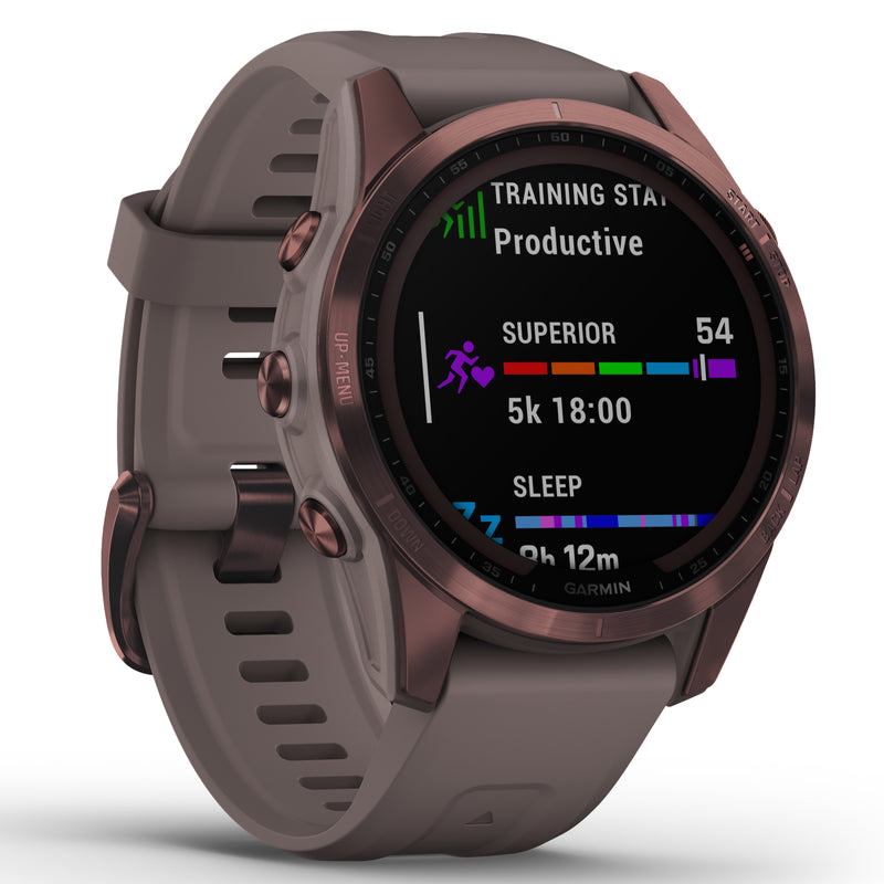 Smart Watch - Garmin Fenix® 7S Sapphire Solar Edition Dark Bronze Titanium Smartwatch 010-02539-29