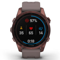 Smart Watch - Garmin Fenix® 7S Sapphire Solar Edition Dark Bronze Titanium Smartwatch 010-02539-29