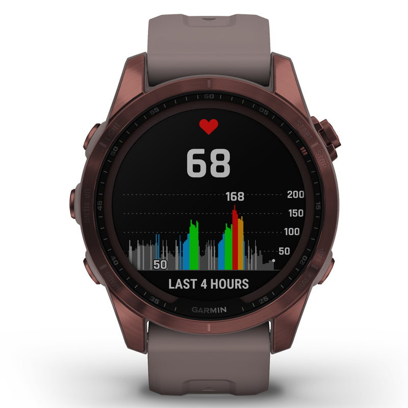 Smart Watch - Garmin Fenix® 7S Sapphire Solar Edition Dark Bronze Titanium Smartwatch 010-02539-29