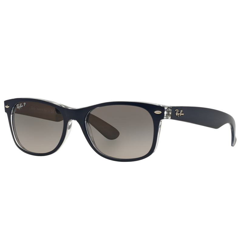 Sunglasses - Ray-Ban 0RB2132 6053M3 55 (RB46) Men's New Wayfarer Matte Blue Sunglasses